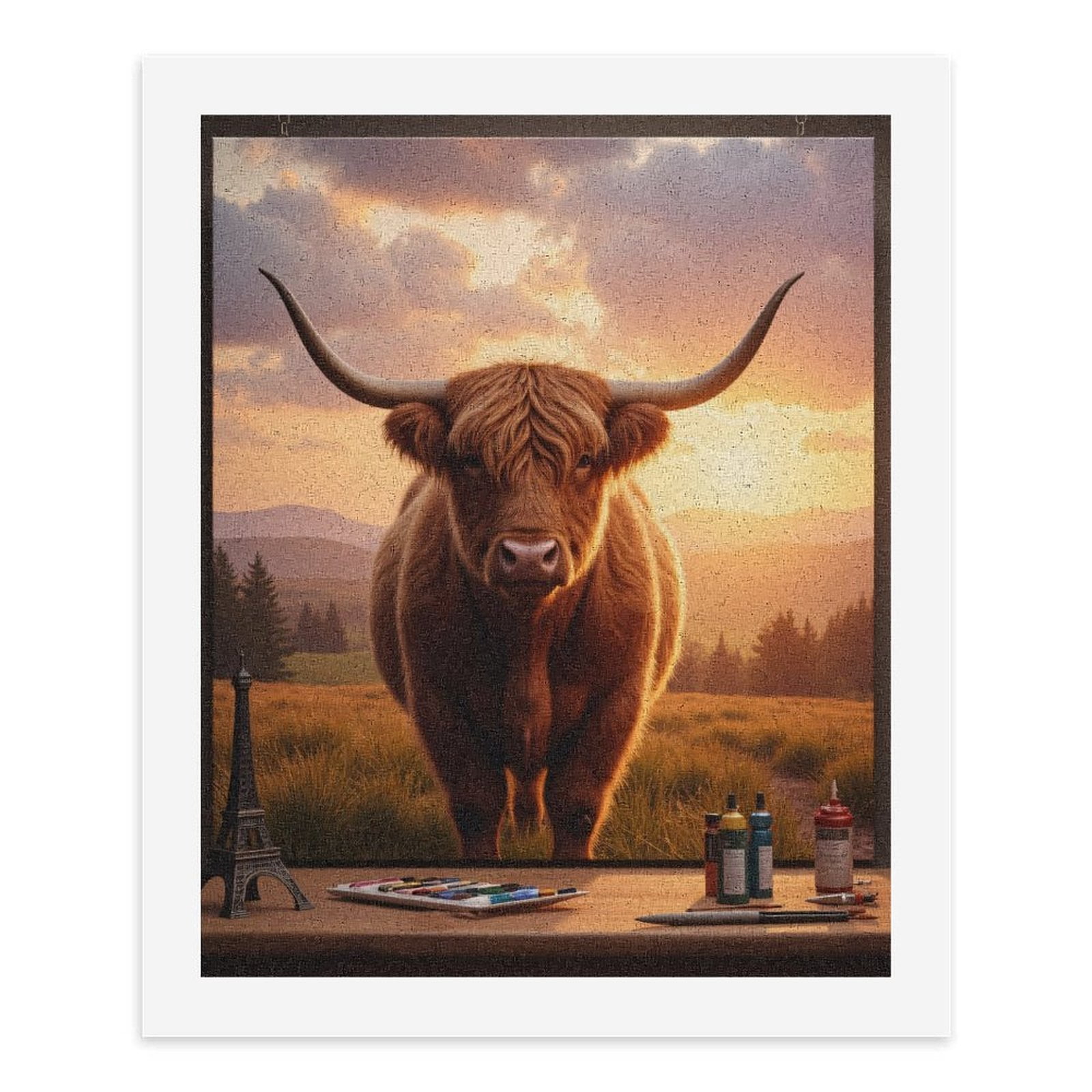 Paint By Numbers Kit for Adults Beginner - Calm Sunset Nature Canvas Art DIY Canvas Painting Kits for Adults, Frameless Paint By Number for Adults for Home Wall Decor 16x20 Inch