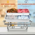 thumbnail image 5 of Jacgood 9QT 10 Pack Chafing Dishes for Buffet, Buffet Servers and Warmers for Events & Weddings, Indoors & Outdoors, 5 of 7