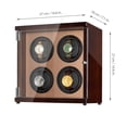 thumbnail image 2 of Chiyoda Watch Winder for Automatic Watches with 4 Motors for 4 Men&Women Watches, LCD Digital Display, 12 Rotation Modes and High Gloss Brown, 2 of 6