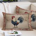 thumbnail image 2 of Farmhouse Roosters Pillow Covers King, Countryside Farm Chicken Pink Leaves Soft Brushed Microfiber Breathable Throw Pillow Covers, Decorative Pillowcase with Zipper for Couch Sofa Bedroom 20"x36", 2 of 9