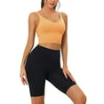thumbnail image 4 of SOSTEN CHIC Sujetador Deportivo para Mujeres, Top de Yoga sin Aros y con Almohadillas, Soporte Medio, M Naranja Claro, 4 of 4
