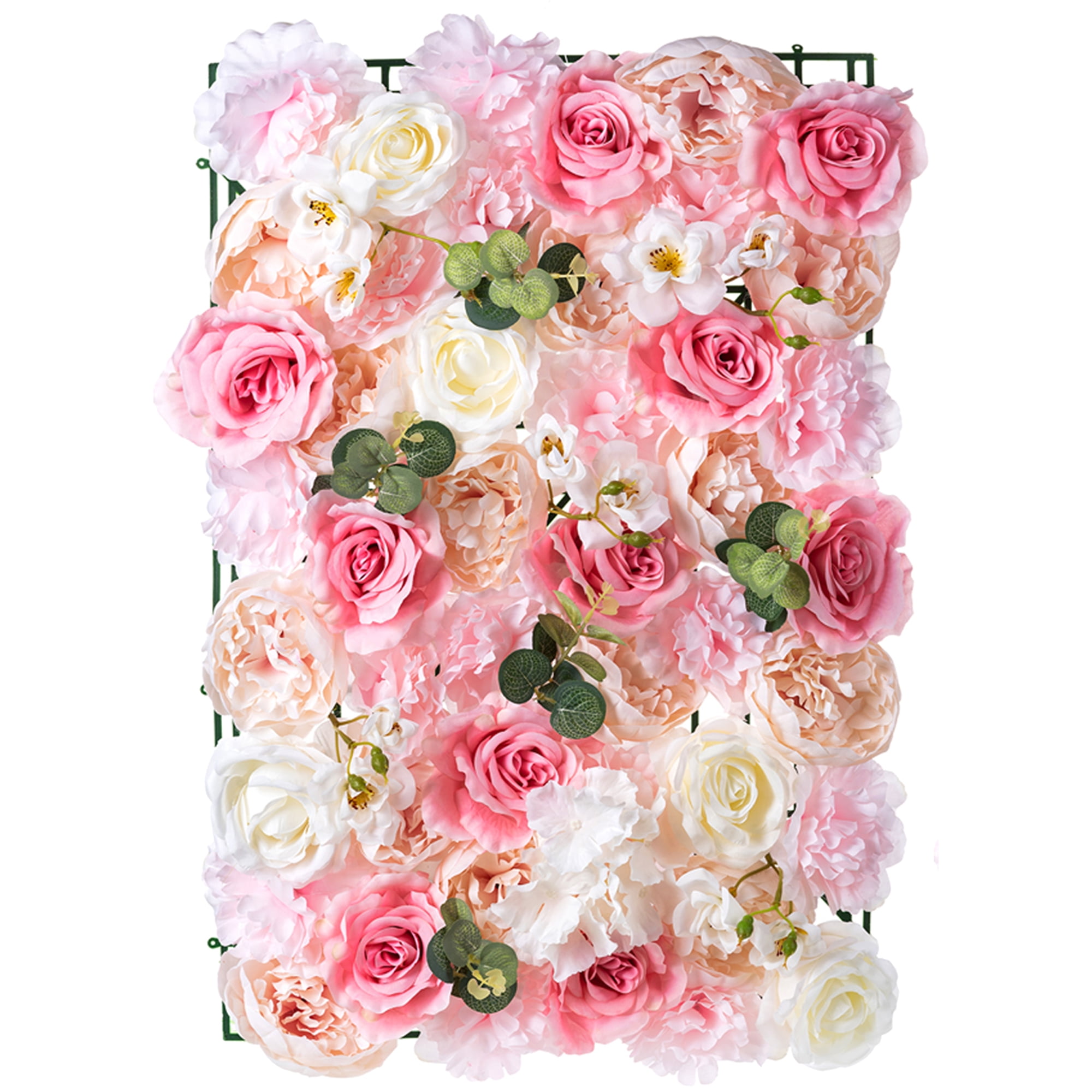 Artificial Silk Hydrangea Rose Flower Wall Panel Home Wedding Venue Floral Decor 