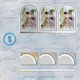 thumbnail image 4 of DIDIDADA 24 x 36 Inch Black Arch Vanity Mirror with Light Black Frame Arched Lighted Mirror for Bathroom Salon Wall Tabletop AntiFog Dimmable 3 Color 36" Black Framed Arch Smart LED Light up Mirrors, 4 of 7