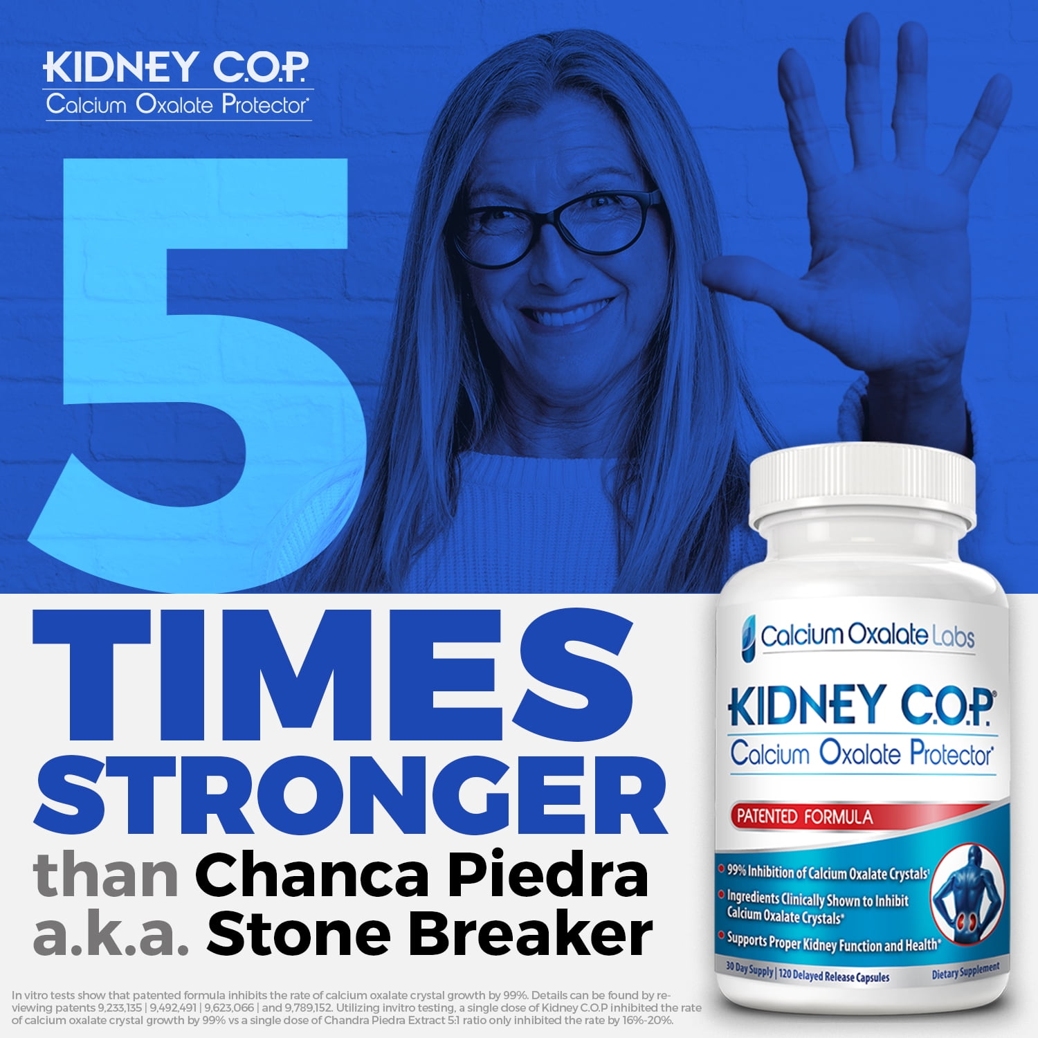 Kidney COP Patented Supplement for Calcium Oxalate Stones