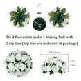 Silk Flower Kissing Balls for Centerpieces 10 Pack White Artificial