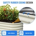 thumbnail image 5 of SnugNiture 2-Pack 4x2x1.5 ft Galvanized Raised Garden Bed, Outdoor Metal Planter Box for Vegetables, White, 5 of 12