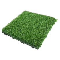 Niceauty Green Artificial Grass Mat Interlocking Tiles Durable Outdoor Synthetic Turf