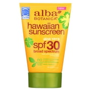(3 pack) (3 pack) Alba Botanica Hawaiian Sunscreen Aloe Vera Lotion SPF 30, 1 Oz