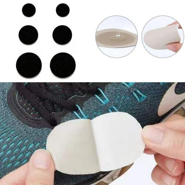 6 parches para zapatos, adhesivos para reparación de vampiros, plantillas para zapatos, protector para agujeros de talón (negro)