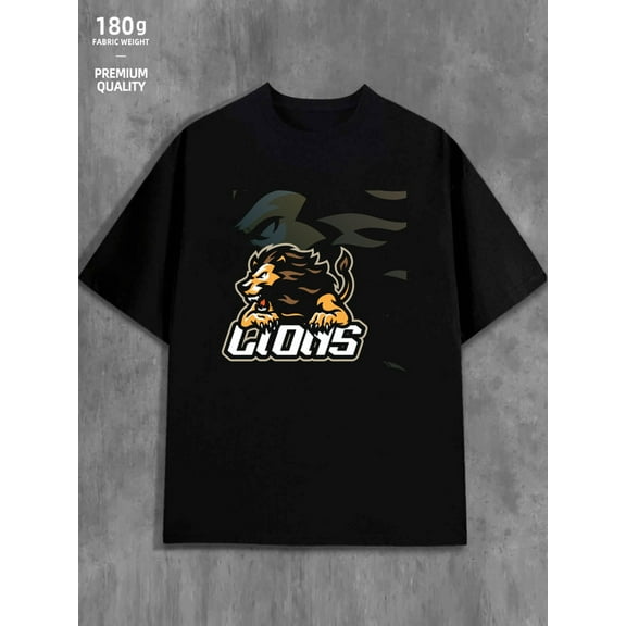 100% cotton Lion Pride men's black Funny Unisex Shirt Crewneck tshirts Classic Unisex Shirt Graphic tshirts Trendy Unisex Shirt Short Sleeve tshirts Fashion Unisex Shirt Short Sleeve tshirts