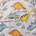 thumbnail image 3 of Faraee Baby Clothes Boy Girl Dinosaur Print Short Sleeve Romper Bodysuit Ribbed Cute One Piece Jumpsuit Infant Summer Outfit (Yellow,3-6 Months), 3 of 3