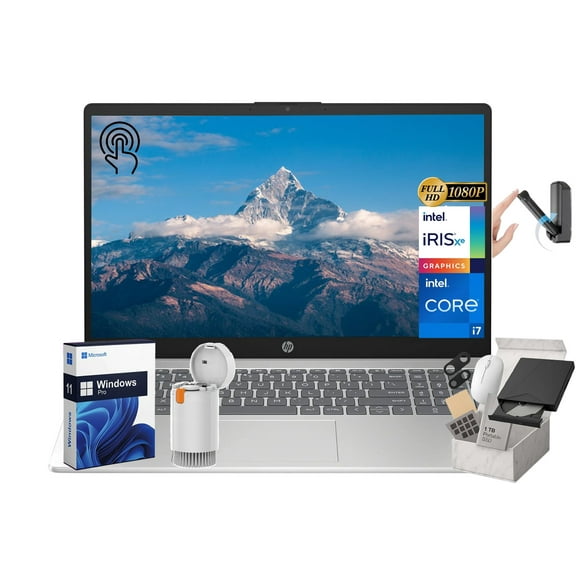 HP 15.6" FHD Touchscreen Business Laptop, Intel i7-1255U, Intel Iris Xe Graphics, 16 GB RAM, 512 GB SSD, HD Camera, HDMI, Wi-Fi, Fast Charge, Windows 11 Pro