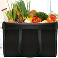 thumbnail image 7 of GASTROPOD Set of 3 Reusable Grocery Bags,Large Foldable Heavy Duty Bag,Shopping Tote Produce Bag with Reinforced Handles & Thick Plastic Support Bottom,Black Washable Storage,Utility Tote, 7 of 7