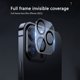 thumbnail image 4 of Protector de lente de cámara para iPhone 13 y 13 Mini, vidrio templado, dureza 9H, Ultra HD, antiarañazos, fácil de instalar, compatible con fundas, paquete de 2, 4 of 8