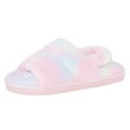 thumbnail image 4 of Jessica Simpson Womens Plush Faux Fur Fuzzy Slide on Open Toe With Elastic Backstrap, 4 of 9