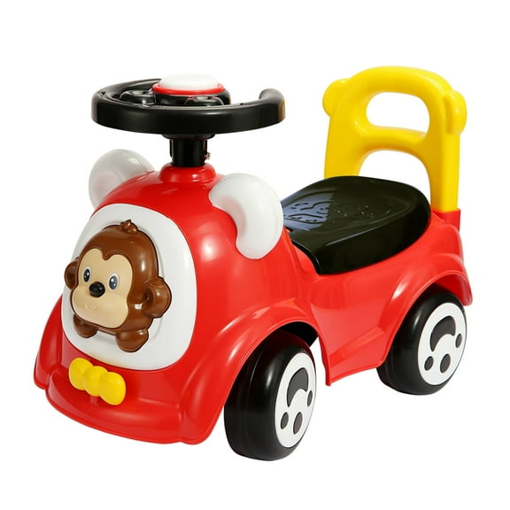 Trimate Toddler Foot to Floor Ride on Car with Horn and Backrest, 1-3Years Old, Red