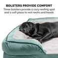 thumbnail image 4 of FurHaven Pet Products Velvet Waves Perfect Comfort Full Support Orthopedic Sofa-Style Pet Bed for Dogs & Cats - Celadon Green, Medium, 4 of 14