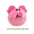 thumbnail image 5 of Kitchen Mechanical Timer 360°Rotating Countdown Loud Alarm Timer Cute for Time Management Reminder Pig Shape Manual Time, 5 of 9