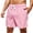 Pink, variant on Mens Swim Trunks 2026 Summer Casual Strip Printed Loose Fit Elastic Waist Beach Shorts with Pockets Swim Shorts