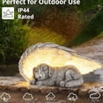 thumbnail image 4 of Yunuuuoa Solar Powered Garden Statue Outdoor Decor Memorial Pet Sculpture Angel Wing Dog Figurine for Yard Lawn Art Home Garden Gift, 4 of 6