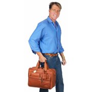 ClaireChase Executive Carrying Case (Briefcase) for 17 Notebook, Saddle