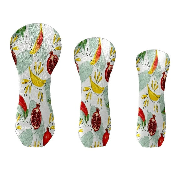 Golf Club Cover Velvet Lining Suitable for the First Wood, Fairway Wood and Hybrid Club Head Cover, Suitable for Men and Wome Pomegranate Pattern