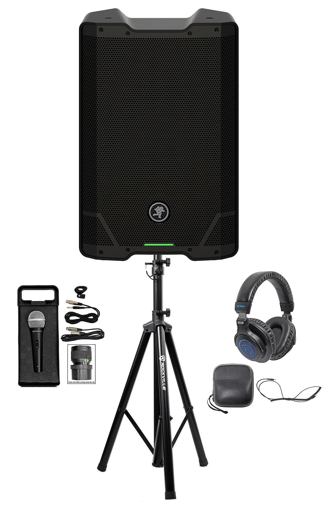 MUSYSIC PA Speaker System with 2000W Amp & Wireless UHF