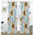 thumbnail image 2 of Coolnut Floral Patterns Blackout Curtain for Bedroom, 2 Panels Thermal Insulated Blackout Drapes Long Darkening Curtains with Grommets for Living Room 55 x 72 Inch, 2 of 5