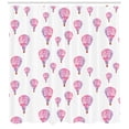 thumbnail image 3 of Ambesonne Nostalgic Shower Curtain, Vintage Air Balloons, 69"Wx84"L, Pink and Lavender, 3 of 3