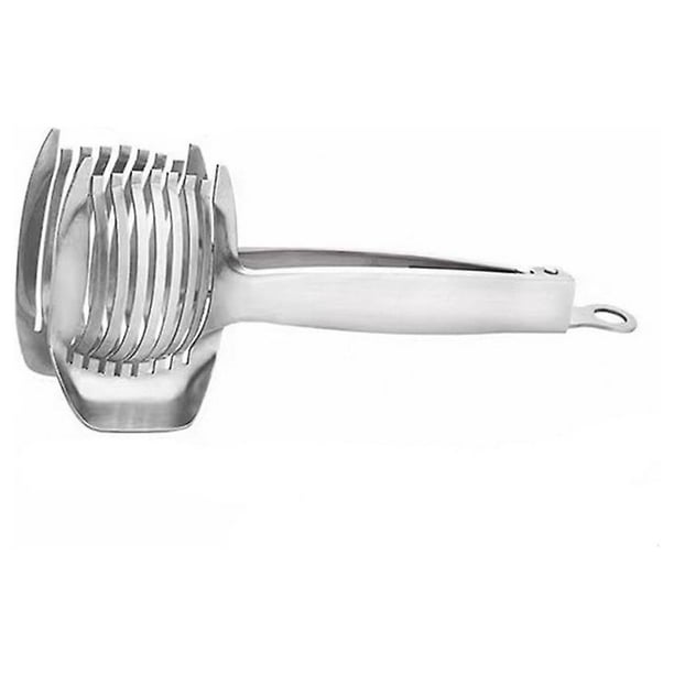 Cortador de tomate de acero inoxidable Clip multifuncional para pan de frutas y verduras Ayudas para cortar en rodajas de cocina