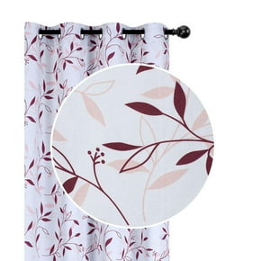 Lot De 5 Rideaux Vintage Légers à Fleurs Multicolores + Attaches : Un Souffle De Fraîcheur Rétro