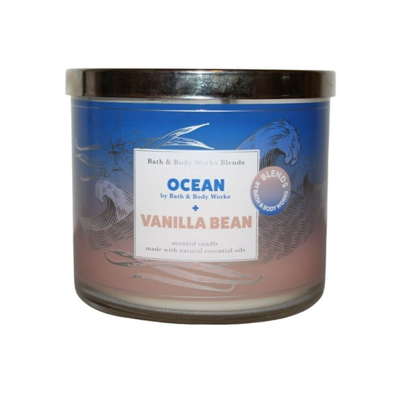 Bath and Body Works Ocean   Vanilla Bean Scented 3-Wick Candle (14.5 oz / 411 g)