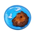 thumbnail image 4 of Fiocias 6 Pieces Wooden Waterproof Coasters Epoxy Coasters Tabletop Decorative Artwork Round, 4 of 9