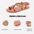 thumbnail image 3 of Ataiwee Women's Flat Slide Sandals - Fashion Casual Braided Toe Ring Cute Summer Shoes., 3 of 6