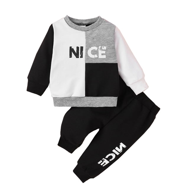 Gibobby Conjunto de sudadera para niña Conjunto de 2 piezas de sudadera de manga larga para bebé y niño, otoño e invierno(Gris, 12-18 Meses)
