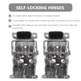 thumbnail image 3 of Phenofice 4Pcs Locking Hinge Steel Silver for Folding Table Leg Brackets Heavy Duty Design, 3 of 6