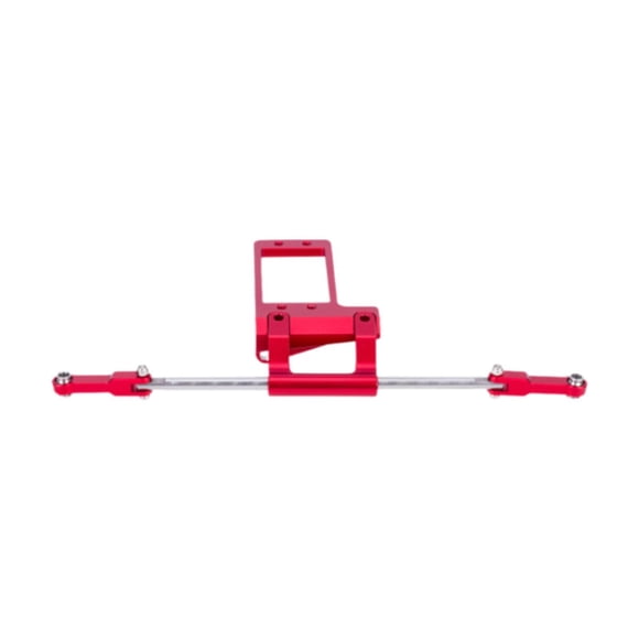 Kit de enlace de dirección hidráulica a escala con montaje servo Bta de aleación de aluminio para coche RC Crawler Rojo