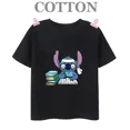 thumbnail image 3 of Camiseta de algodón Lilo Stitch Anime Verano Múltiples Moda Niños Niños Camisetas Cuello Redondo Casual Manga Corta Top, 3 of 5