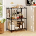 thumbnail image 3 of GETHFSA 2PCS Metal Storage Shelving Unit, 3-Tier Heavy Duty Storage Organizer with V-Shaped Wire Racks, Adjustable Shelves, 450 LBS Capacity, Black, 3 of 9