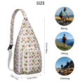 thumbnail image 4 of Dessert Sling Backpack – Funny Doughnut & Candy Pattern Shoulder Bag, Lightweight Anti-Theft Pack for Commuters, 4 of 4