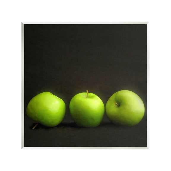 Stupell Industries Apple Trio Still Life Food & Beverage Painting Unframed Art Print Wall Art, 12 x 12