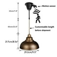 thumbnail image 3 of KAYYELAMP Motion Sensor H-Type Track Lamp Antique Gold Metal 3.2 Ft Adjusted Cord Vintage Pendant Light for Home Kitchen Balcony(No Bulb, Track), 3 of 7
