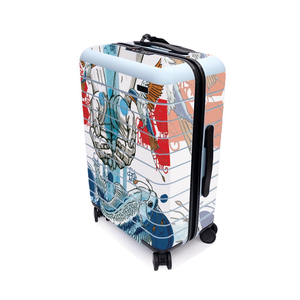 Surreal Colorful Collection of Skins For Away The Bigger CarryOn Suitcase
