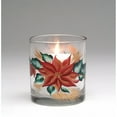 thumbnail image 3 of Poinsettia Glass Votive Candle Holders Vintage 3x3.5, 3 of 3