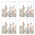 thumbnail image 2 of Floral Shower Curtain with 48 Hooks Watercolor Botanical Flowers Decorative Bath Curtain Modern Bathroom Accessories, 2 of 10