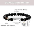 thumbnail image 7 of Natural Black Agate Blessed Bracelet Handmade Beaded Stretch Bracelets with Faith Mountain Mustard Seed Charm Y3799, 7 of 7