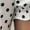 Black and White, variant on Black And White Polka Dot Square Neck Puff Sleeve Mini Dress With Corset Waist Tie