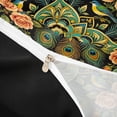 thumbnail image 4 of jejeloiu Vibrant Mandala Duvet Cover King For Men Women,Peacock Pattern King Bedding,Multi Black,Black Reversible,3 Pieces,1 Duvet Cover and 2 Pillowcases, 4 of 6