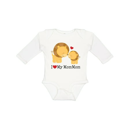 

Inktastic I Love My MomMom Gift Baby Boy or Baby Girl Long Sleeve Bodysuit