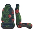 thumbnail image 4 of XMXT 2Pcs Car Seat Cover Decor Protector, Jungle Forest Fern Print Front Seat Covers for Cars SUVs, Universal Fit, 4 of 9